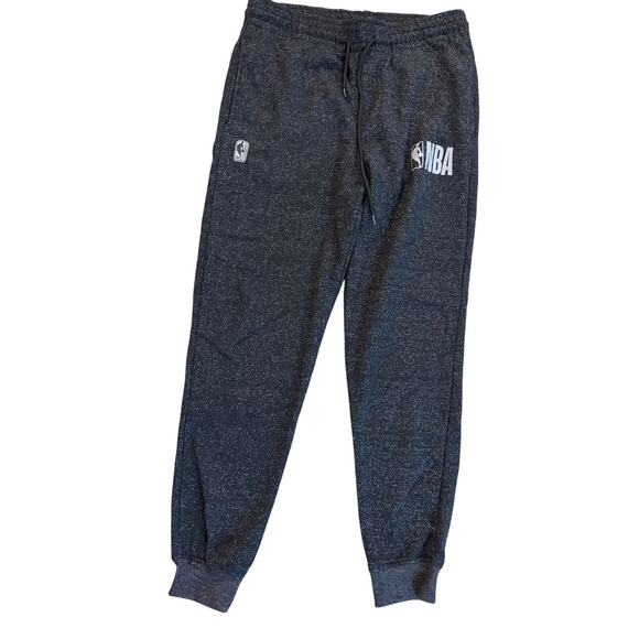 NBA Mens Joggers Sweatpants Size M dark Gray Activewear Zip Pockets Logo - Picture 1 of 8